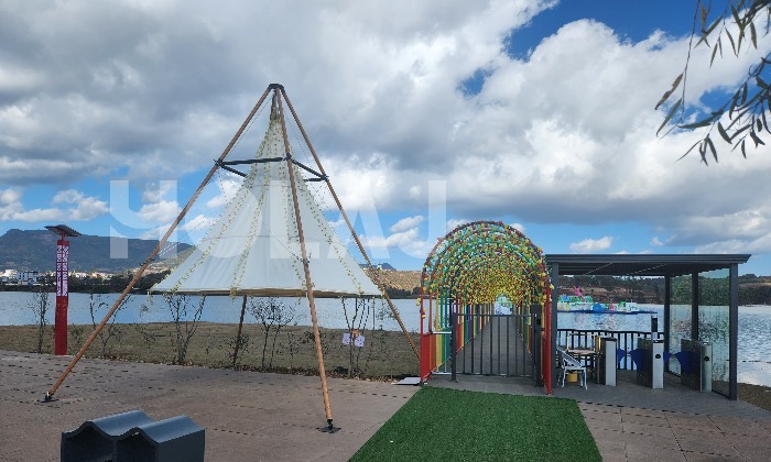 網紅竹節燈籠帳篷